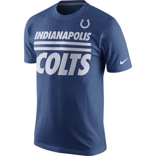 NFL Indianapolis Colts Nike Team Stripe T-Shirt - Royal